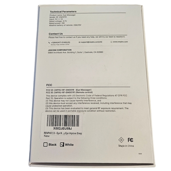 New Renpho Heated Eyeris Eye Mask Massager with Bluetooth RF-EM001R - Picture 9 of 9